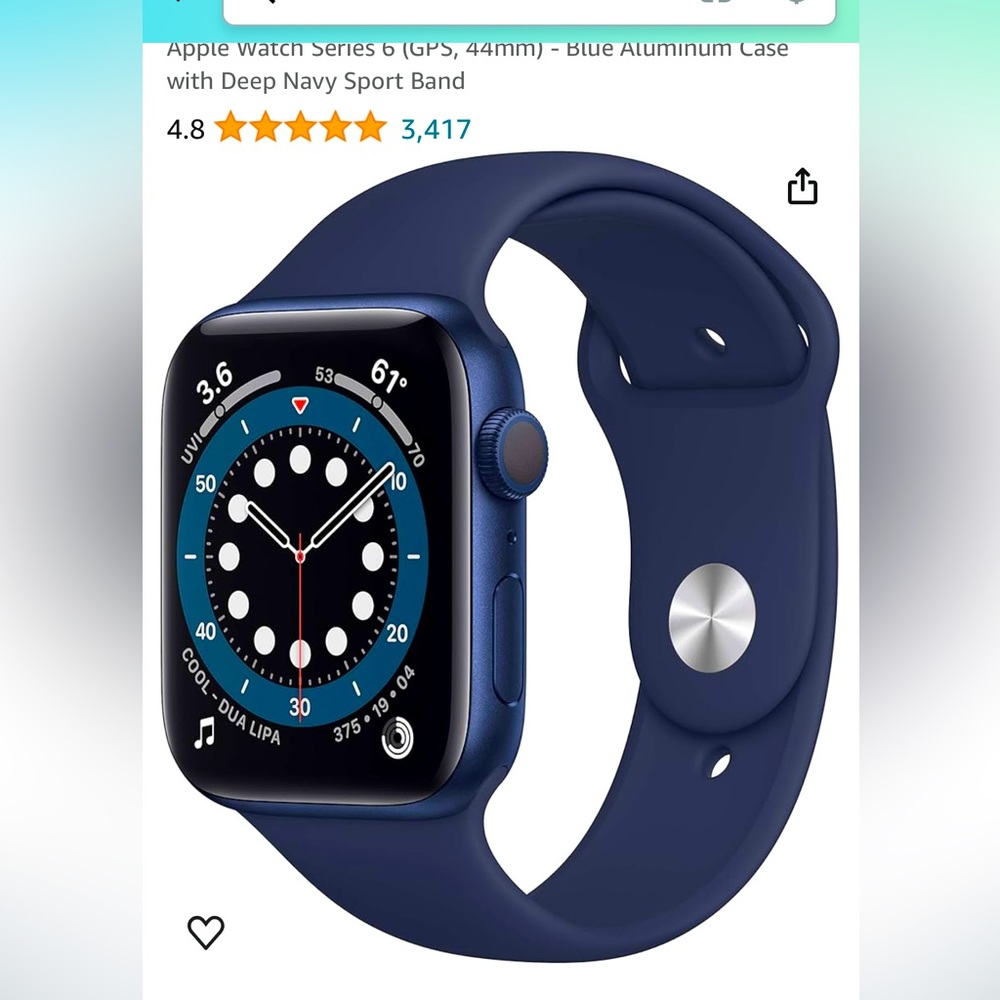 COPY - Apple Watch Series 6 (GPS, 44mm) - Blue Aluminum Case